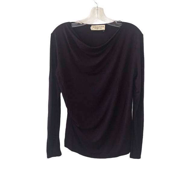 MM Lafleur Tops - M.M. LaFleur Purple Twist Front Long Sleeve